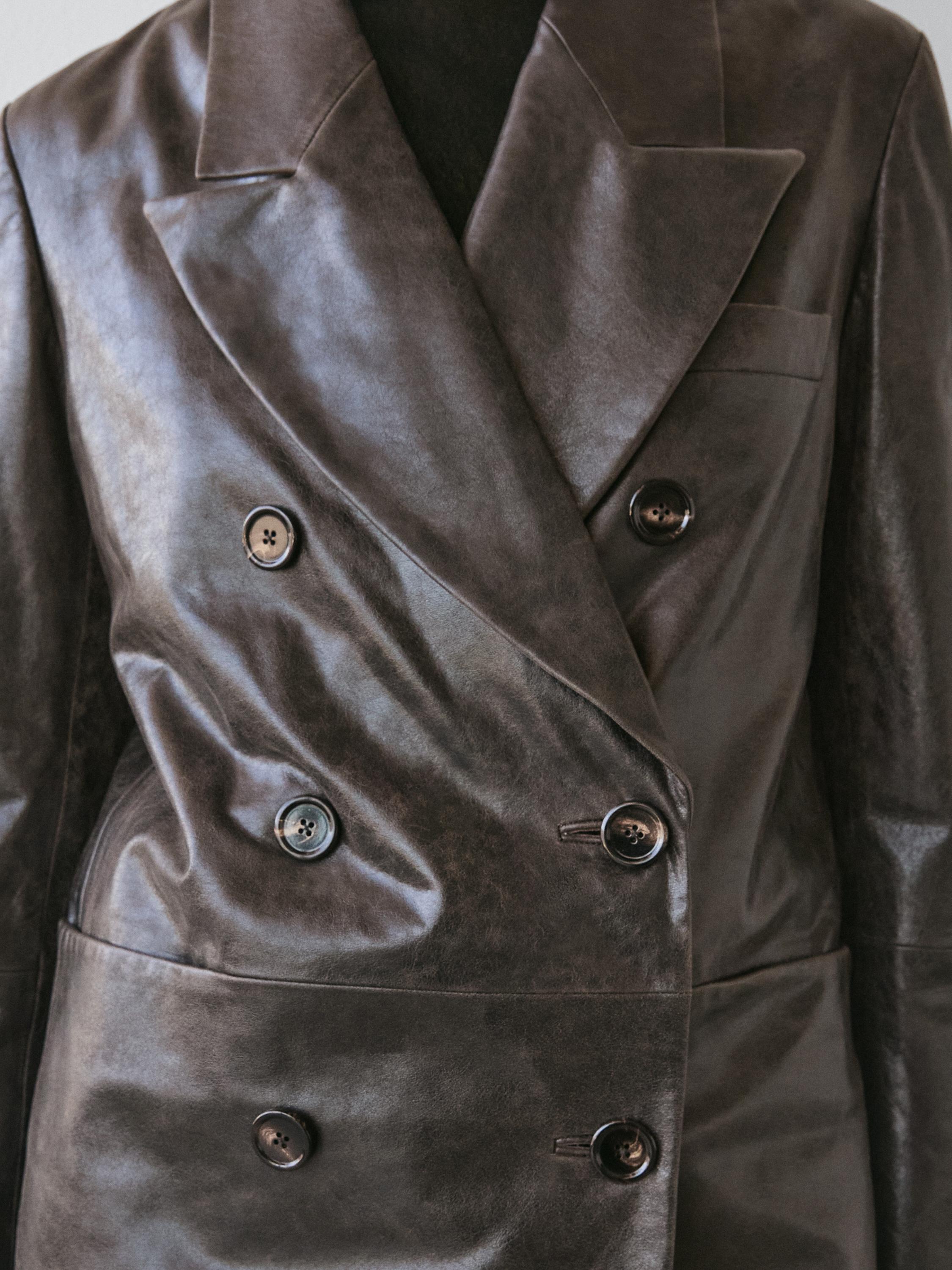 Nappa leather button-down blazer - STUDIO